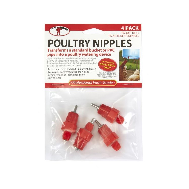 Poultry Nipples – 4 pack