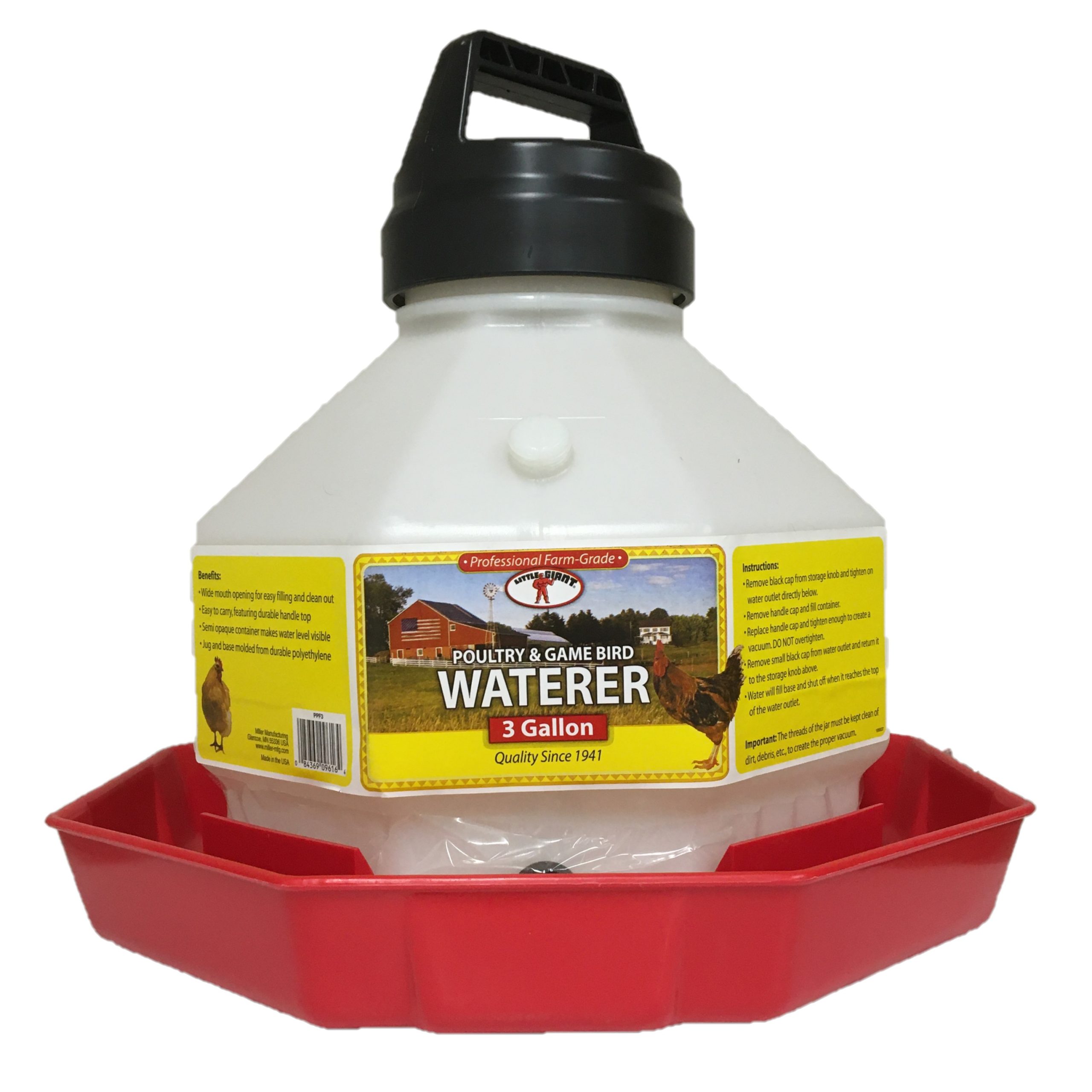 Poultry & Game Bird Waterer – 3 Gallon