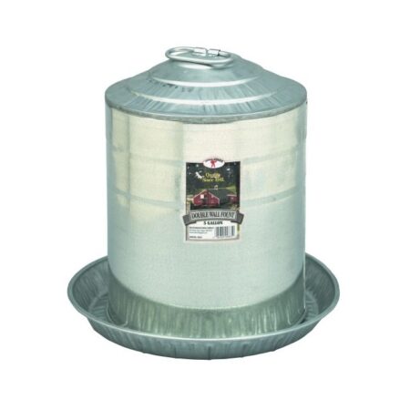 Metal Double Walled Poultry Waterer - 5 Gallon
