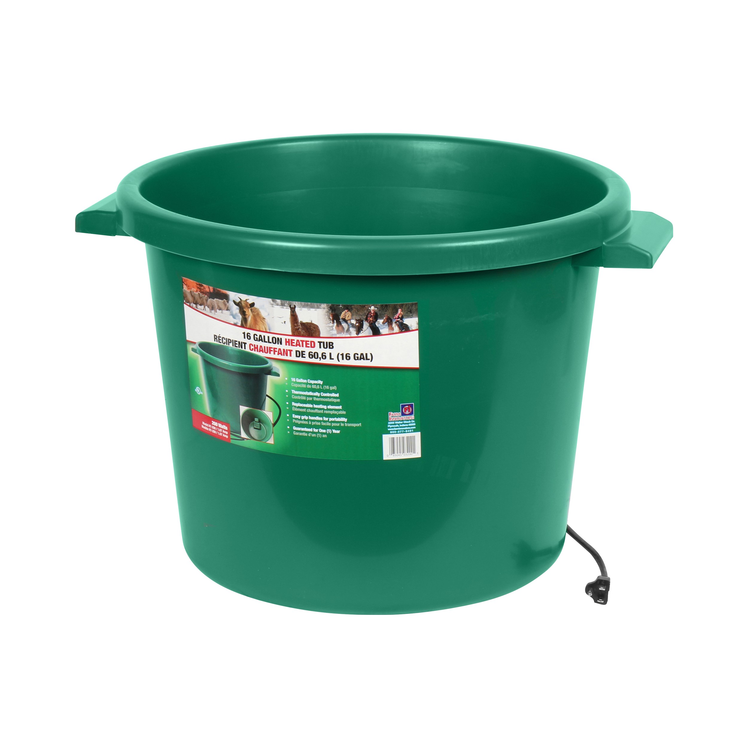 Heated Plastic Tub - 16 gallon