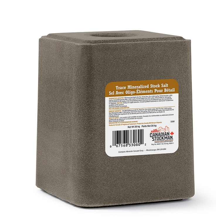 Hi-Selenium Trace Mineral Salt Block - Dark Brown - 20 kg