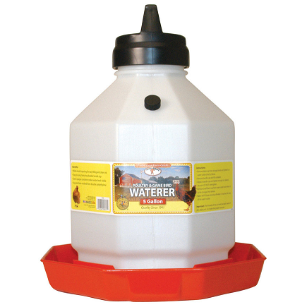Plastic Poultry Waterer - 5 Gallon