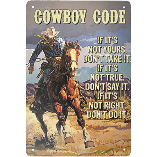 Cowboy Code -  Sign