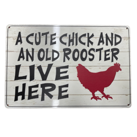 Cute Chick & Rooster - Sign