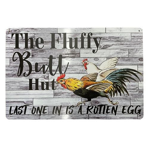 Fluffy Butt Hut - Sign