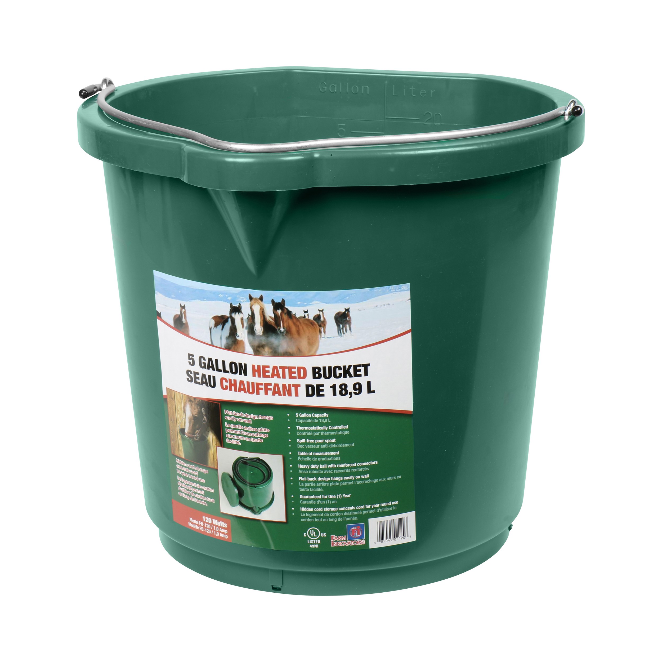 Heated Plastic Bucket - 5 gallon