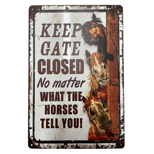 Keep Gate Closed - Horses