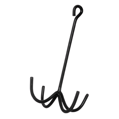 4-Prong Tack Hook - Black